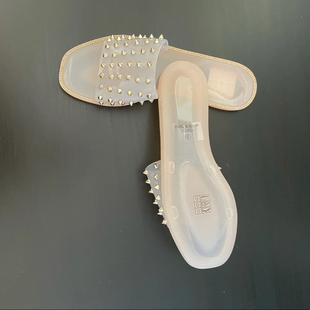Bling studded slides